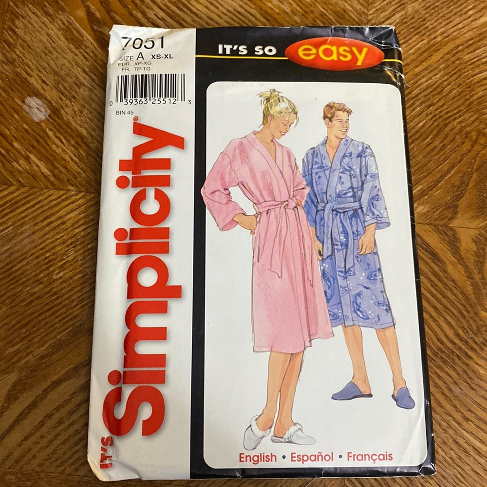 2001 Simplicity pattern #7051